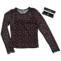 Girls (7-16) Forever 21 Rose Mesh Top w/ Cami & Choker