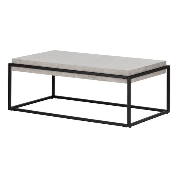 South Shore Mezzy Rectangular Concrete Industrial Coffee Table - image 