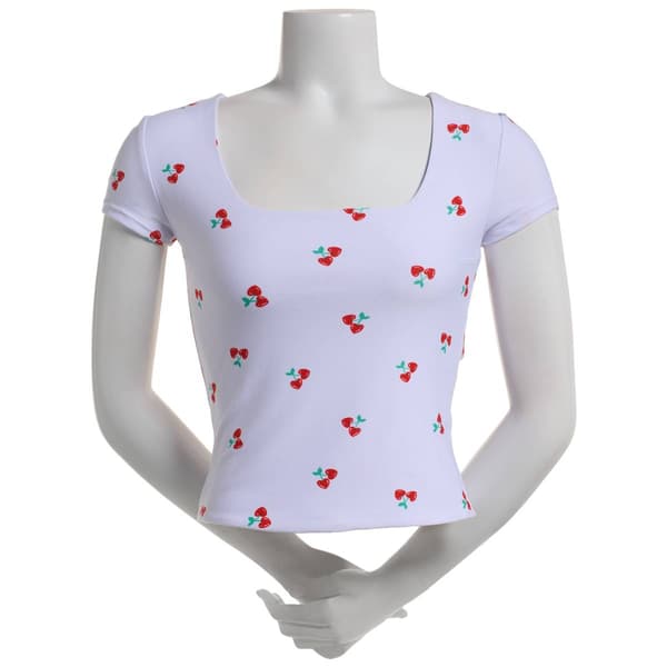 Juniors Derek Heart Double Layer Square Neck Tee - image 