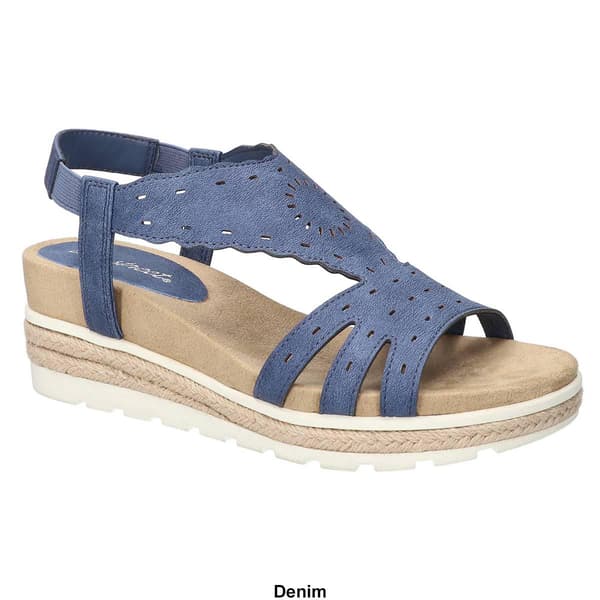 Womens Easy Street Fran Slingback Wedge Sandals