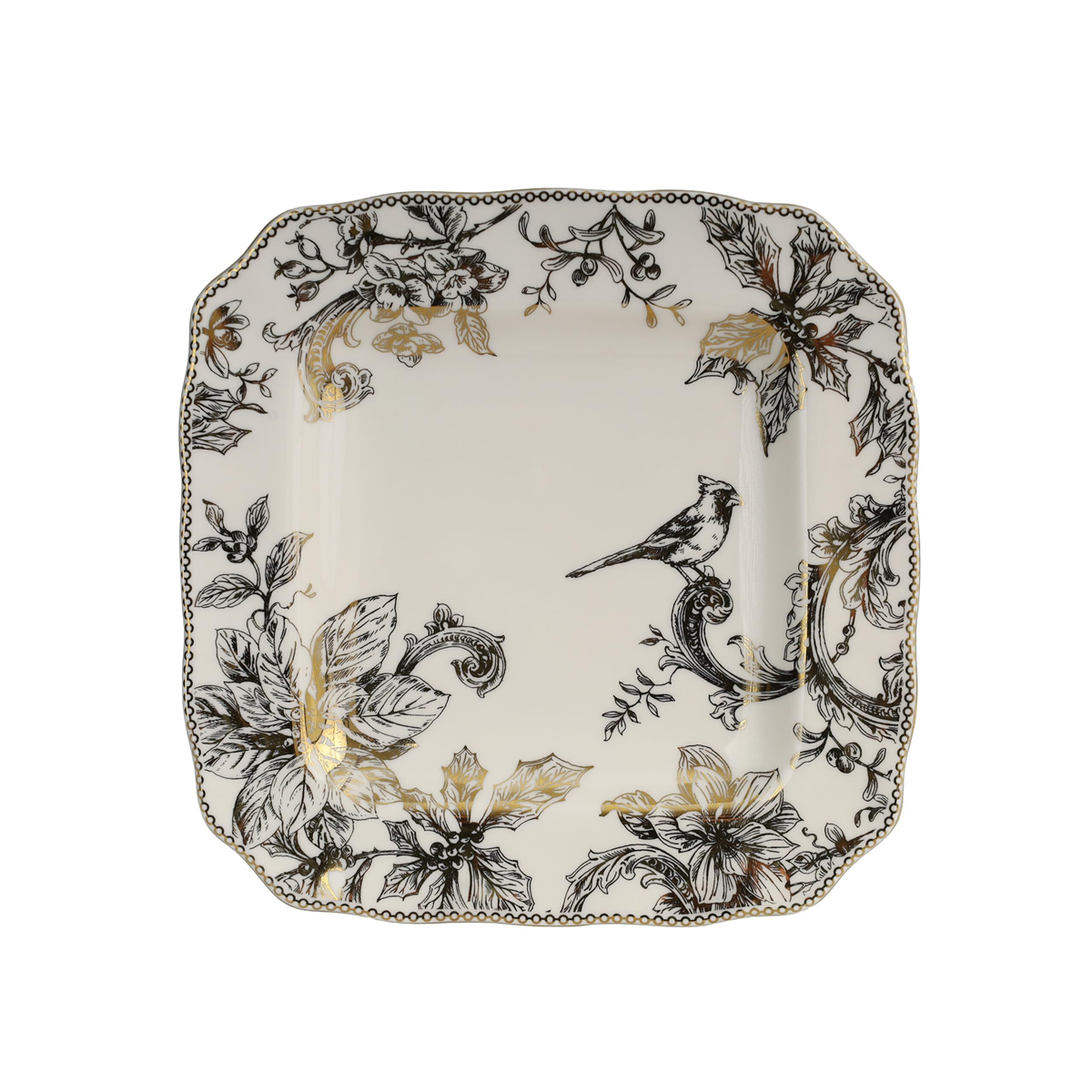 222 Fifth Christmas Lane Electroplate 12pc. Dinnerware Set