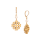 Symbols of Faith Gold-Tone Jerusalem Cross Leverback Earrings - image 1