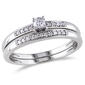 Loveblooms&#40;tm&#41; 1/5ctw. Round White Diamonds Bridal Ring Set - image 1