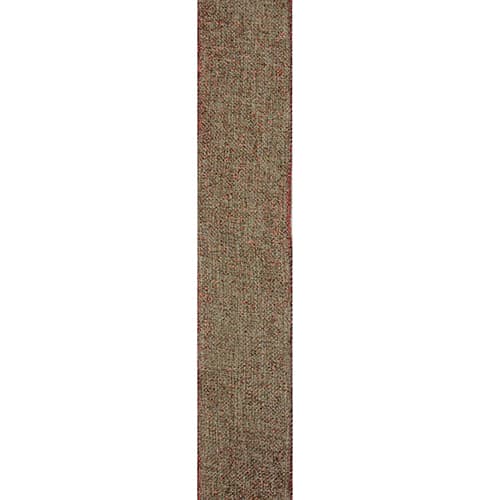 Northlight 12pk. Beige & Red Trim Wired Christmas Craft Ribbon - image 