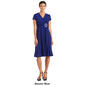 Petite R&M Richards Short Sleeve Ruched Rhinestone Trim Dress - image 3