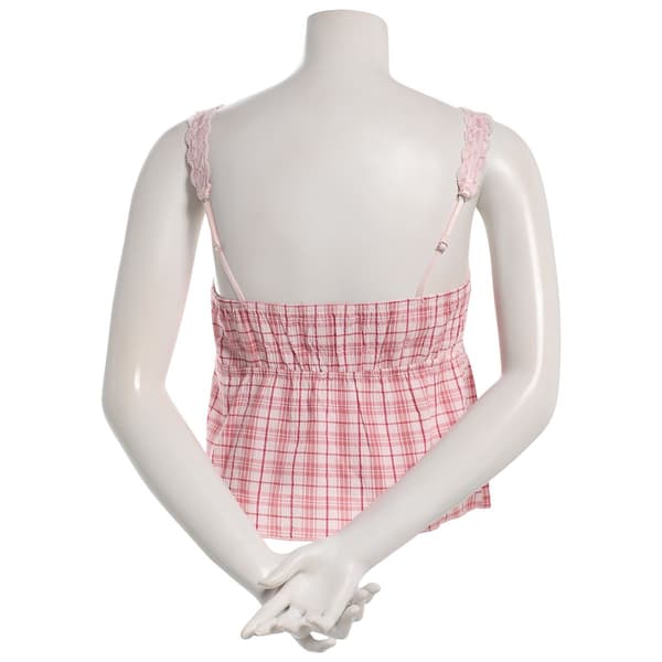 Juniors Madden Girl Plaid Lace Trim Triangle Camisole