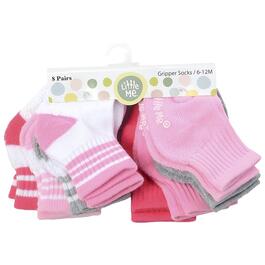 Baby Girl &#40;NB-18M&#41; Little Me 8pk. Half Cushion Socks