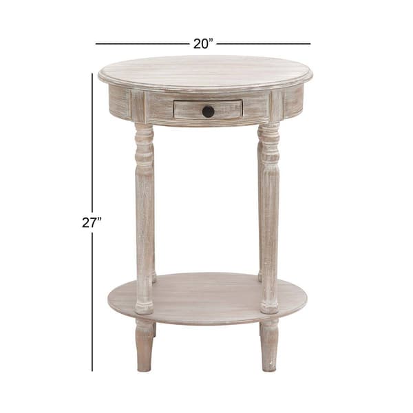 9th & Pike® Light Brown Wood Farmhouse Accent Table