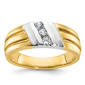 Mens Diamond Classics(tm) 10kt. IBGoodman 1/5ctw. Diamond Ring - image 1