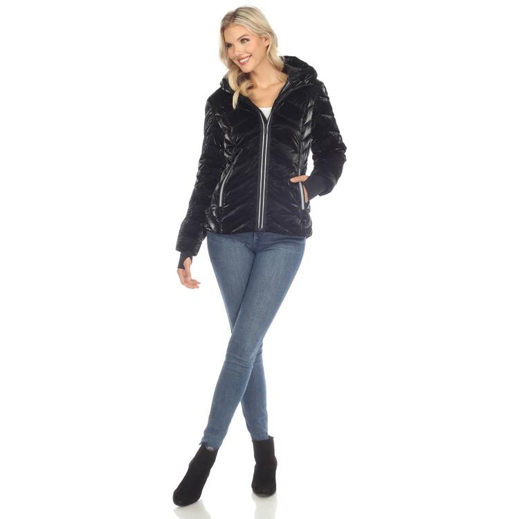Womens White Mark Midweight Quilted Puffer Jacket