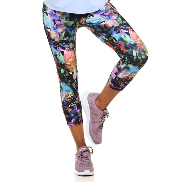 Womens RBX Print Peached Capris - Garden Joy