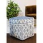 Wide Diamond Textured Regis Pouf Ottoman - image 1