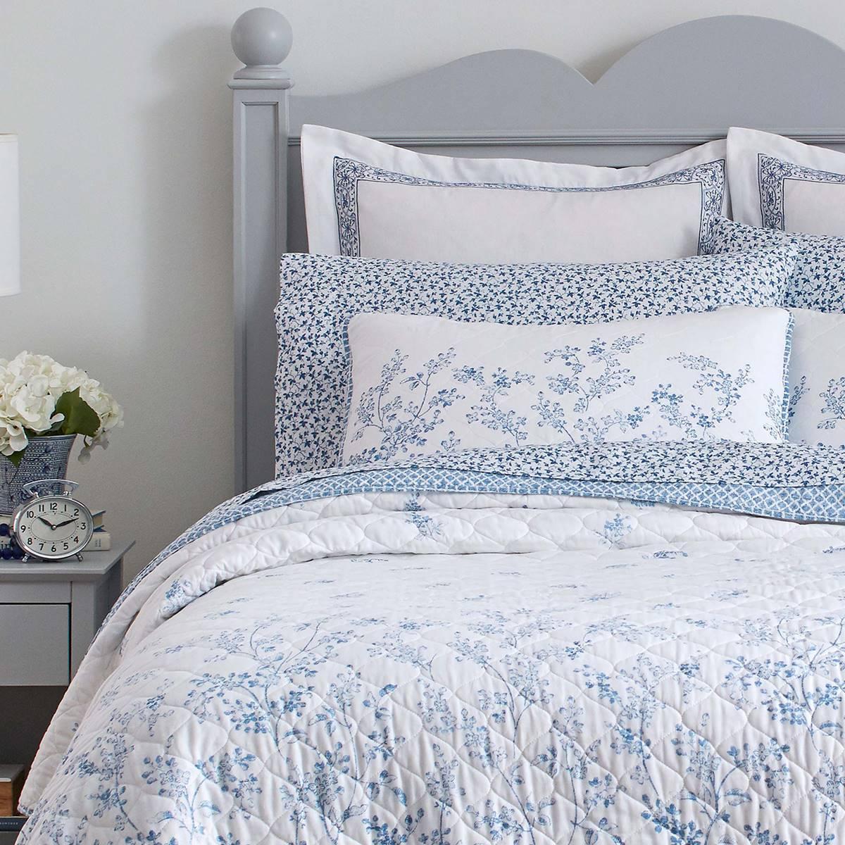Laura Ashley® Flora 136 Thread Count Reversible Quilt Set