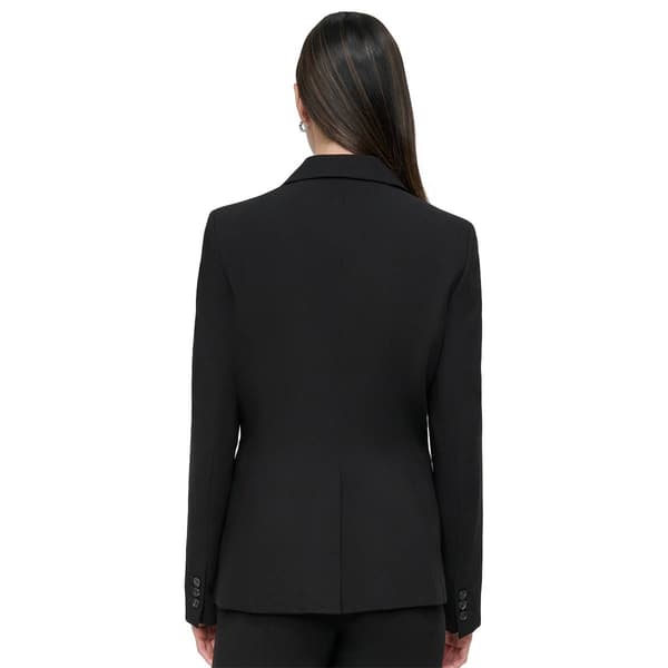 Womens DKNY Long Button Sleeve Notched Lapel Blazer