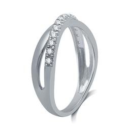 Endless Affection™ 1/10ctw. Diamond Sterling Silver Overlap Band