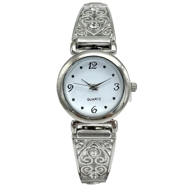 Womens Silver Easy Read White Dial Quartz Watch - LWBN03BV - image 