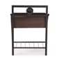 Baxton Studio Jevenci Metal and Walnut Brown Wood Nightstand - image 4