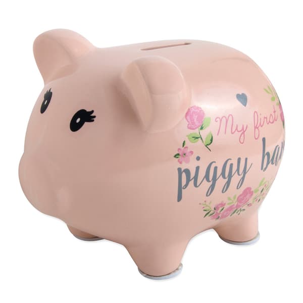 Baby Essentials Flowers My First Piggy Bank - image 