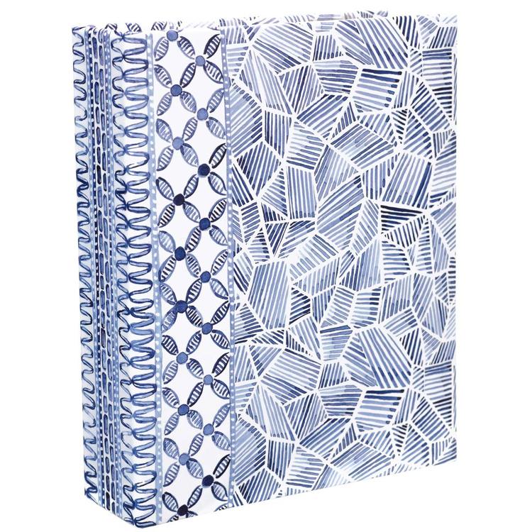 Malden 2-Up Multi-Patterned Indigo Weld Bound Photo Album