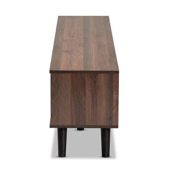 Baxton Studio Clapton Walnut Brown Finished Wood TV Stand