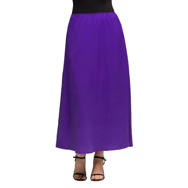 Womens 24/7 Comfort Apparel Elastic Waist A Line Maxi Skirt