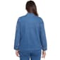 Petite Alfred Dunner Free Spirit Floral Applique Denim Jacket - image 2