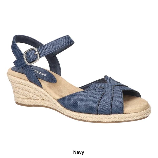 Womens Easy Street Miramar Espadrille Wedge Sandals