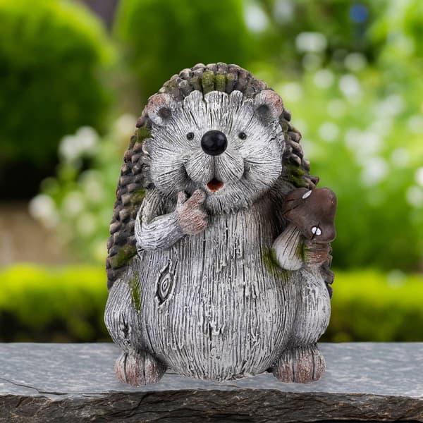 Northlight Seasonal Hedgehog w/ Mushroom Garden Statue