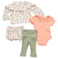Baby Girl (NB-9M) Nicole Miller 4pc. Flower Fleece Set - image 1