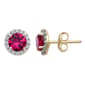 Gemstone Classics(tm) Ruby & White Sapphire Earrings - image 1