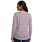 Petite Hasting & Smith Long Sleeve Stripe Henley Tee - image 5