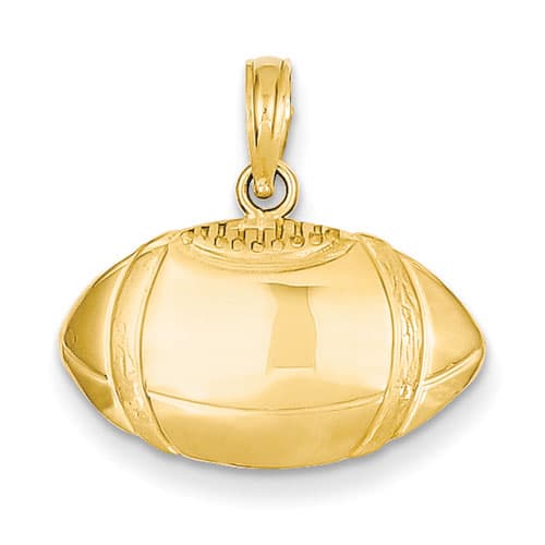 Gold Classics(tm) 14k. Football Profile Pendant - image 