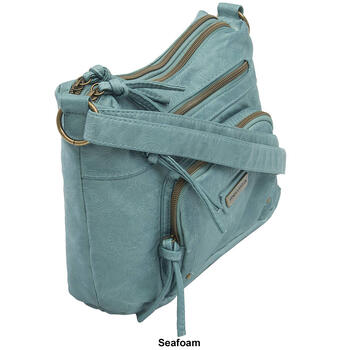 Stone Mountain Smoky Mountain Double Top Zip Hobo Handbag