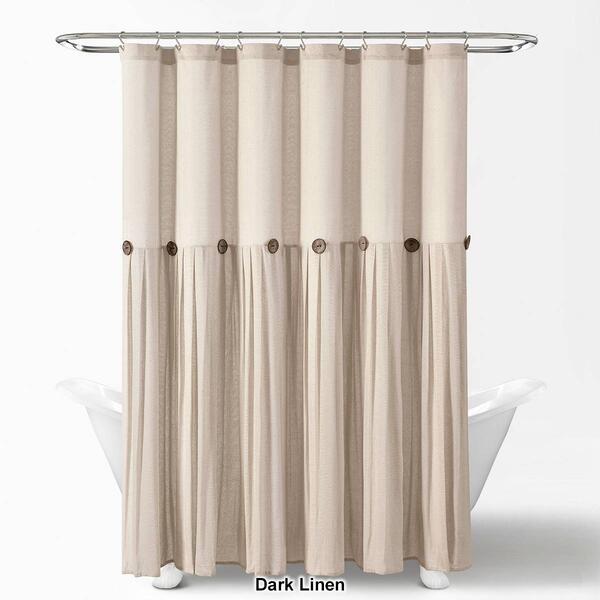 Lush Décor® Linen Button Shower Curtain