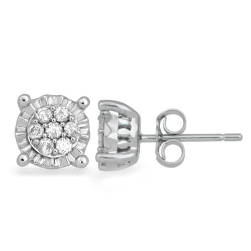 Diamond Classics™ Sterling Silver 1/4ctw Stud Earrings