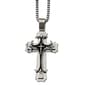 Mens Gentlemen's Classics(tm) Elegant Black Enameled Cross Necklace - image 1