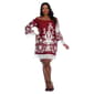 Plus Size White Mark Damask Lace Trimmed Shift Dress - image 1