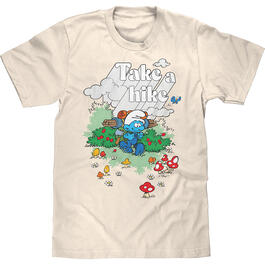 Young Mens Smurfs Take a Hike Graphic Tee