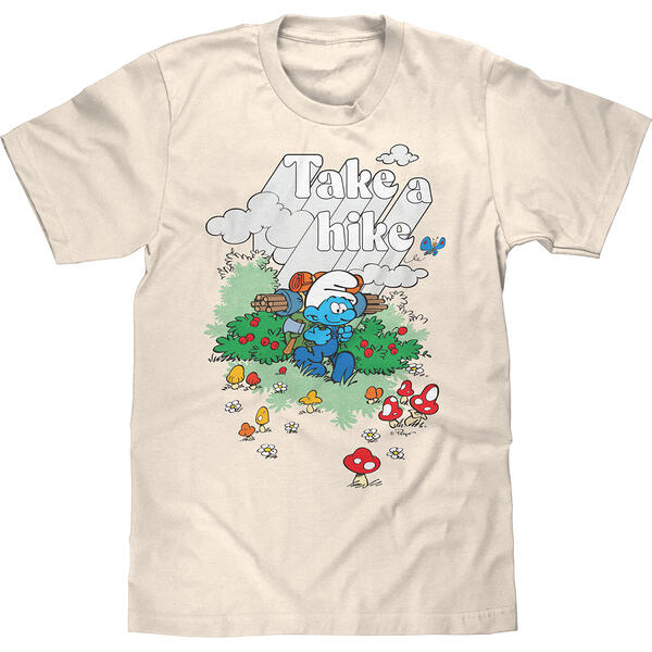 Young Mens Smurfs Take a Hike Graphic Tee - image 