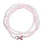 Brest Cancer Awareness Rhinestone Stretch Bracelet Set - Set of 3 - image 1