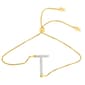 Nova Star(R) Gold Plated 1/10ctw. Lab Grown Diamond T Bolo Bracelet - image 1