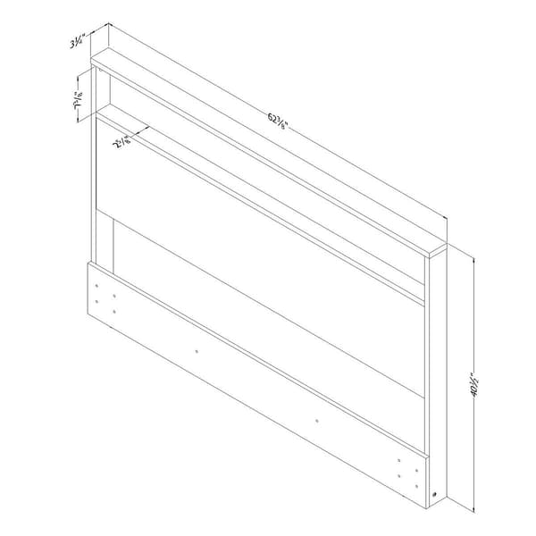 South Shore Gravity Gray Maple Full/Queen Headboard w/Shelf