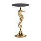 9th & Pike(R) Gold Aluminum Coastal Accent Table - image 1