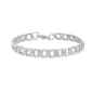 Mens Steeltime Stainless Steel Cuban Link Chain Bracelet - image 1