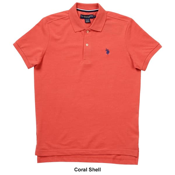 Mens U.S. Polo Assn.&#174; Solid Slim Fit Pique Polo