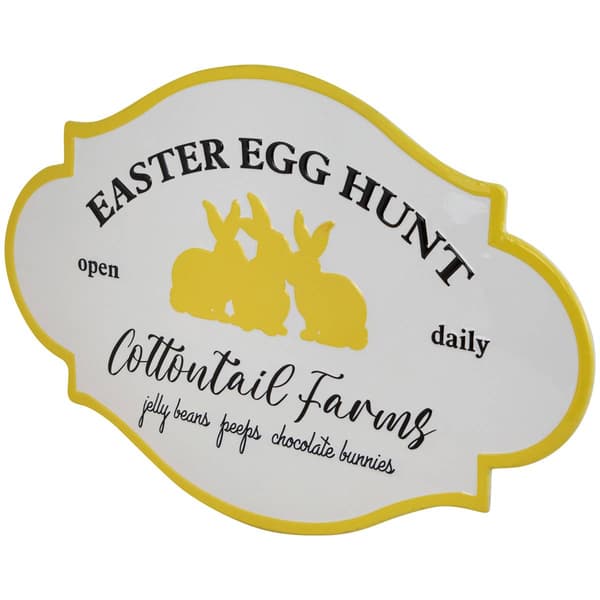 Northlight Seasonal Easter Egg Hunt Vintage-Style Metal Wall Sign