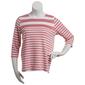 Petite Hasting & Smith 3/4 Sleeve Stripe Studded Tee - image 1