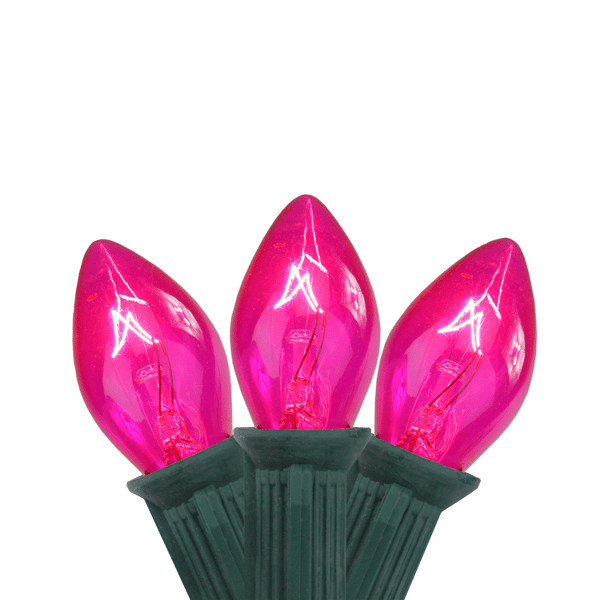 Northlight 25ct. C7 Pink Christmas String Lights