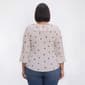 Plus Size Floral & Ivy 3/4 Ruffle Front Dot Pleater Blouse - image 2