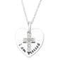 Forever New Sterling Silver I Am Blessed Heart Pendant - image 1